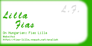lilla fias business card